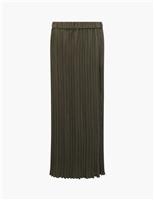 Pliss Midi Column Skirt