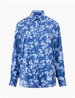 Pure Cotton Floral Collared Shirt