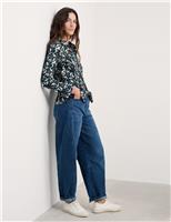 Pure Cotton Textured Bird Print Shirt