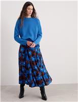 Floral Pleated Midaxi Skirt