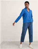 Cotton Rich Shawl Neck Sweatshirt