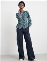 Pure Cotton Floral Relaxed Blouse