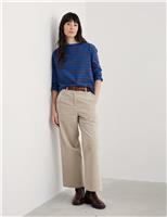 Pure Cotton Floral Funnel Neck Top