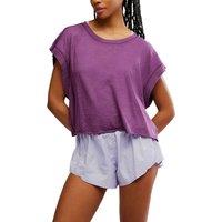 FP Movement My Time Cotton Rich Open Back T-Shirt Dark Purple