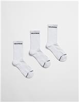 3pk Ribbed Ankle High Socks