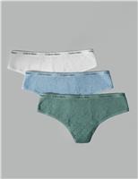 3 Pack Icon Lace Brazilian Knickers