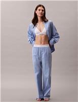 Cotton Poplin Logo Pyjama Bottoms