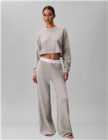 Calvin Klein Logo Pure Cotton Pyjama Bottoms Grey