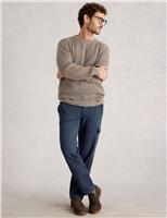 Striped Crew Neck Jumper with Wool