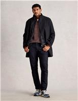 Wool Rich Funnel Neck Overcoat