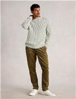 Cotton Rich Textured Crew Neck Jumper