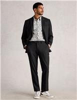 Regular Fit Wool Blend Trousers