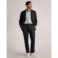 White Stuff Regular Fit Wool Blend Trousers Grey