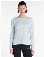 New Balance Round Neck Top Pale Blue