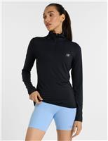 Fleece Funnel Neck Half Zip Top