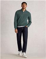 Pure Cotton Textured Funnel Neck Jumper