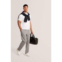Ted Baker Pure Cotton Branded Honeycomb Trim T-Shirt White
