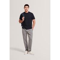 Ted Baker Pure Cotton Branded Honeycomb Trim T-Shirt Navy