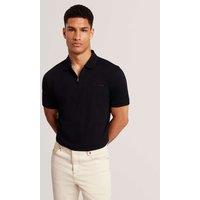 Ted Baker Pure Cotton Half Zip Polo Shirt Navy