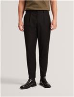 Tapered Fit Single Pleat Trousers
