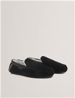 Suede Moccasin Slippers