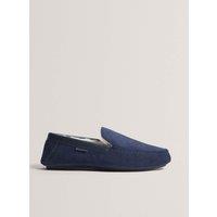 Ted Baker Suede Moccasin Slippers Dark Blue