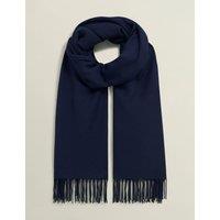 HOBBS Textured Fringed Scarf Blue