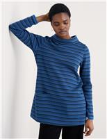 Pure Cotton Jersey Striped Tunic