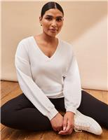 Pure Cotton V-Neck Sweatshirt