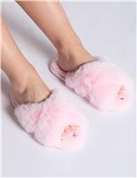 Faux Fur Slider Slippers