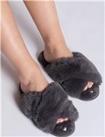 Faux Fur Slider Slippers
