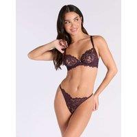 Floral Lace Wired Plunge Bra (B-F)