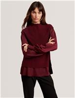 Ribbed 2-In-1 Jumper with Wool