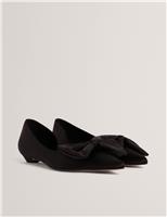 Satin Bow Detail Ballet Pumps