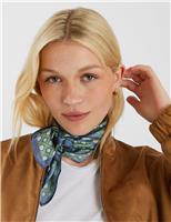 Satin Geometric Square Scarf