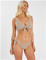 Striped Padded Triangle Bikini Top