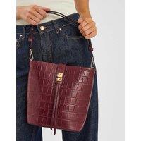 Faux Croc Bucket Bag