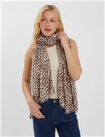 Woven Animal Print Lightweight Scarf