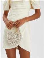 Pearl Diamante Heart Grab Bag