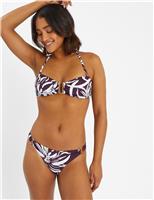 Floral Bandeau Halterneck Bikini Top