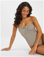 Striped Bandeau Swimsuit