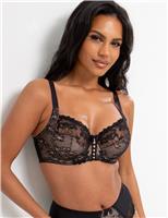 Sofia Lace Embroidered Side Support Bra (D-J)