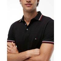 Tommy Hilfiger Slim Fit Cotton Rich Pique Tipped Polo Shirt Dark Navy