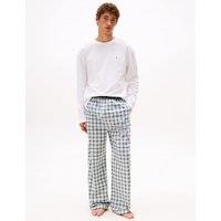 Tommy Hilfiger Pure Cotton Checked Pyjama Set Green Mix