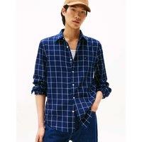 Tommy Hilfiger Regular Fit Easy Iron Twill Checked Shirt Navy