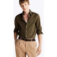 Tommy Hilfiger Regular Fit Easy Iron Pure Cotton Shirt Green