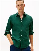 Tommy Hilfiger Regular Fit Easy Iron Poplin Micro Check Shirt Blue Mix