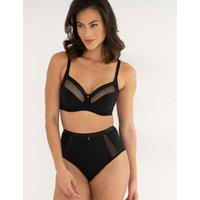 Pour Moi Viva Luxe Mesh Detail Side Support Bra (D-J) Black