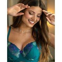 Pour Moi St Tropez Wired Full Cup Bra C-J Dark Green Mix