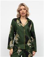 Cotton Modal Leopard Pyjama Top